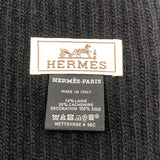 エルメス HERMES シティポケットカシミヤマフラー ネイビー ウール・カシミヤ メンズ マフラー