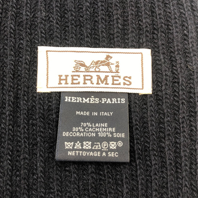 エルメス HERMES シティポケットカシミヤマフラー ネイビー ウール・カシミヤ メンズ マフラー | 中古ブランドリユースショップ  OKURA(おお蔵)