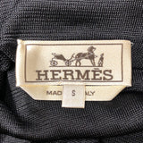 エルメス HERMES セリエボタン タートルネックシルクトップス ブラック シルク メンズ その他トップス