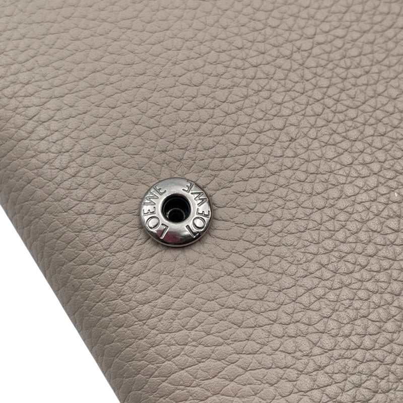 ロエベ LOEWE バーティカル ウォレット スモール C660S86X01 ライトオーツ ソフトグレインカーフ レディース 三つ折り財布