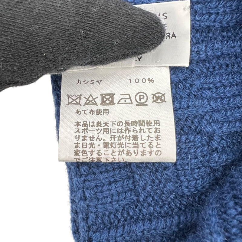 エルメス HERMES カシミア ニットキャップ ネイビー L カシミア100％ ユニセックス その他小物