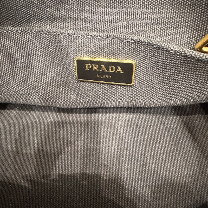 プラダ PRADA カナパトートバッグ ブラック キャンバス レディース ハンドバッグ