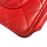 シャネル CHANEL ﾏﾄﾗｯｾﾁｪｰﾝｳｫﾚｯﾄ A33814 レッド ラムスキン レディース ショルダーバッグ