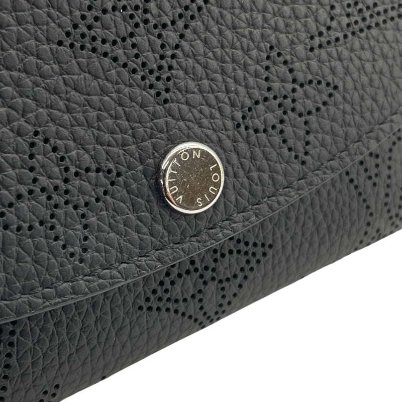 ルイ・ヴィトン LOUIS VUITTON ポルトフォイユ・ヴィクトリーヌ M82679 ノワール マヒナレザー レディース 三つ折り財布