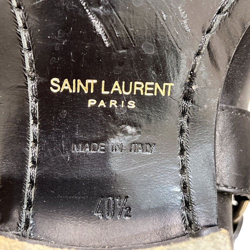 サンローラン SAINT LAURENT ワイアット レザーハーネスブーツ 420090 ブラック レザー メンズ ブーツ
