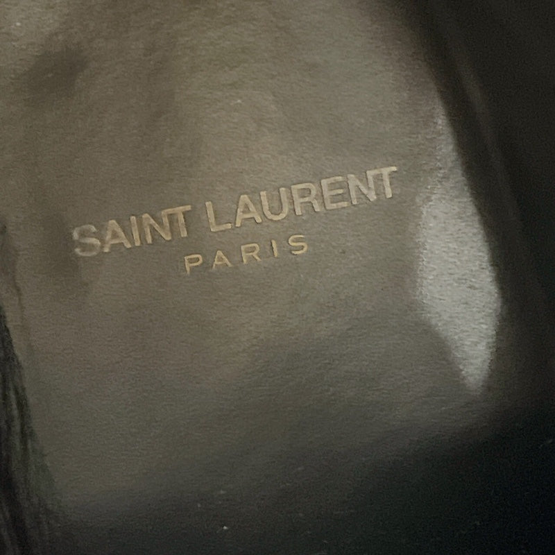 サンローラン SAINT LAURENT ワイアット レザーハーネスブーツ 420090 ブラック レザー メンズ ブーツ