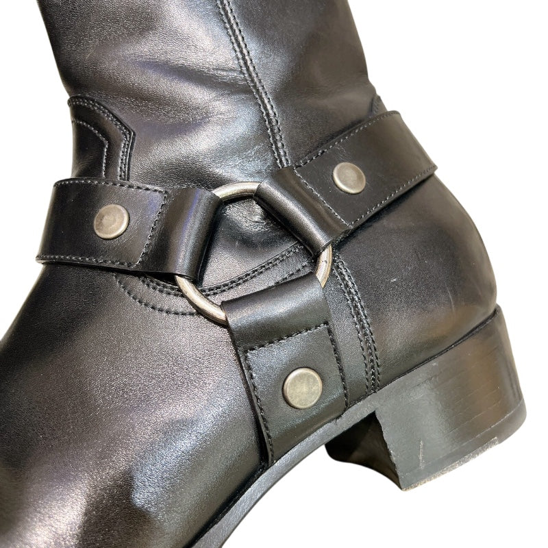 サンローラン SAINT LAURENT ワイアット レザーハーネスブーツ 420090 ブラック レザー メンズ ブーツ