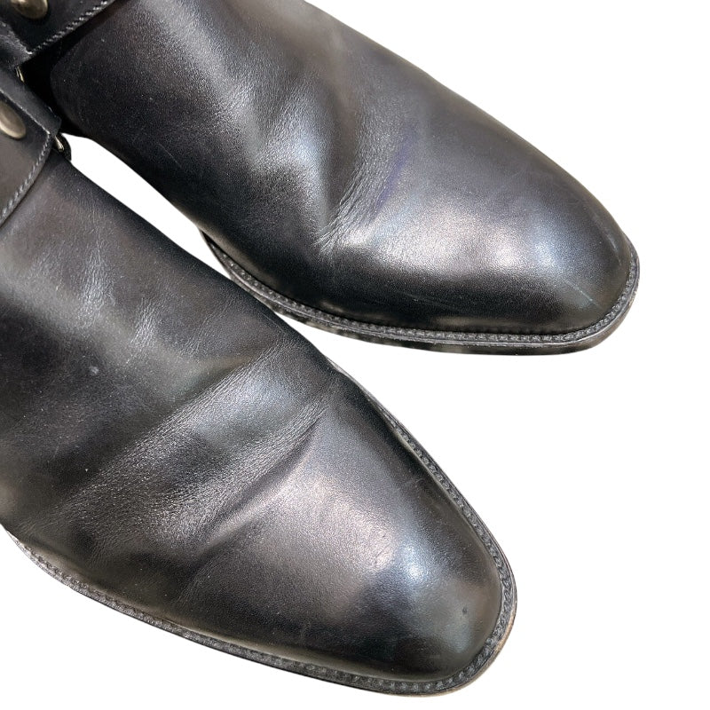 サンローラン SAINT LAURENT ワイアット レザーハーネスブーツ 420090 ブラック レザー メンズ ブーツ