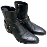 サンローラン SAINT LAURENT ワイアット レザーハーネスブーツ 420090 ブラック レザー メンズ ブーツ