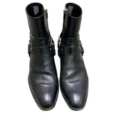 サンローラン SAINT LAURENT ワイアット レザーハーネスブーツ 420090 ブラック レザー メンズ ブーツ