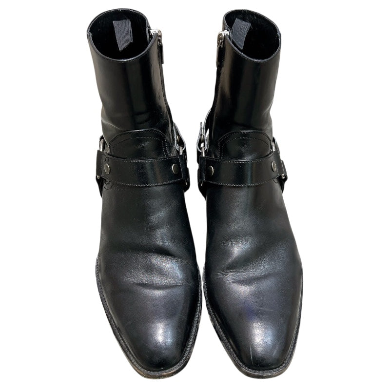 サンローラン SAINT LAURENT ワイアット レザーハーネスブーツ 420090 ブラック レザー メンズ ブーツ