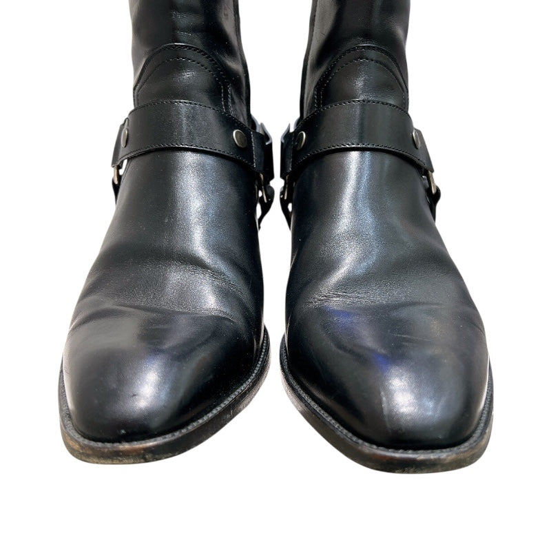 サンローラン SAINT LAURENT ワイアット レザーハーネスブーツ 420090 ブラック レザー メンズ ブーツ