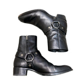サンローラン SAINT LAURENT ワイアット レザーハーネスブーツ 420090 ブラック レザー メンズ ブーツ