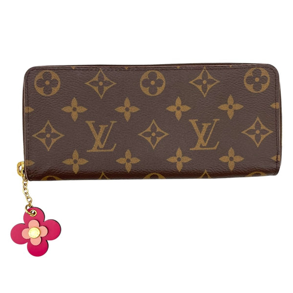 ルイ・ヴィトン LOUIS VUITTON ポルトフォイユ・クレマンス M64201 ブラウン モノグラム レディース 長財布