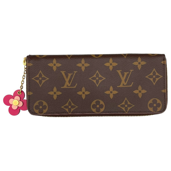 ルイ・ヴィトン LOUIS VUITTON ポルトフォイユ・クレマンス M64201 ブラウン モノグラム レディース 長財布