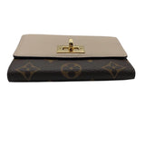 ルイ・ヴィトン LOUIS VUITTON ポルトフォイユ・ヴィクトリーヌ M82398 グレージュ/GD金具 モノグラム レディース 三つ折り財布
