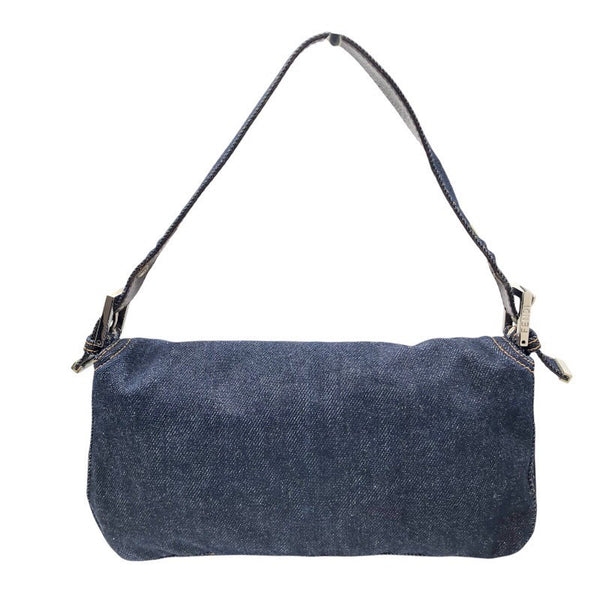 フェンディ FENDI マンマバケット 26424 ブルー/ブラウン デニム/レザー レディース ハンドバッグ