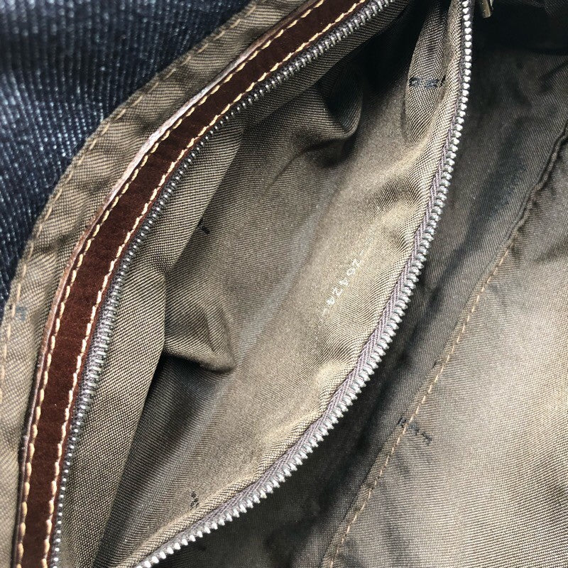 フェンディ FENDI マンマバケット 26424 ブルー/ブラウン デニム/レザー レディース ハンドバッグ