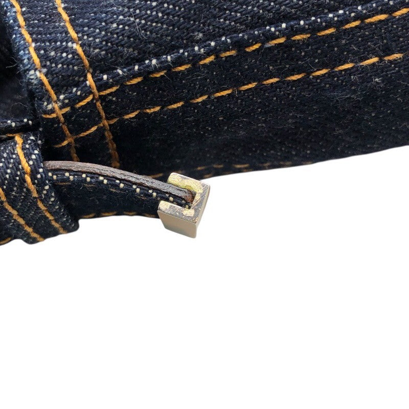 フェンディ FENDI マンマバケット 26424 ブルー/ブラウン デニム/レザー レディース ハンドバッグ