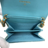 シャネル CHANEL CHANEL19 チェーンウォレット AP1787 31番台 ライドブルー ゴールド金具/シルバー金具 デニム レディース ショルダーバッグ