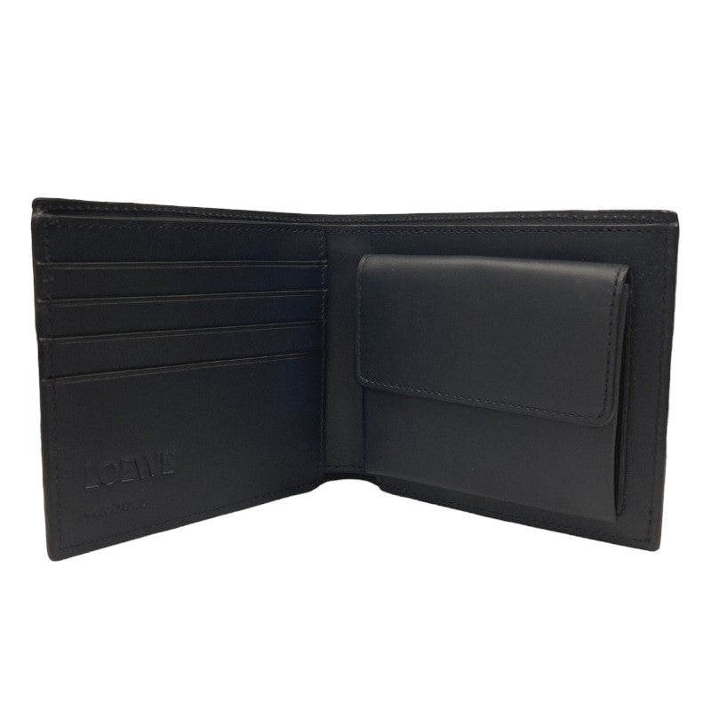 ロエベ LOEWE パズルパイフォールドコインウォレット C510501X12 グレー×ネイビー×ブラック クラシックカーフ メンズ 二つ折り財布