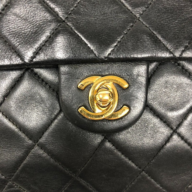 シャネル CHANEL ミニマトラッセ20 A01163 1番台 ブラック GD金具 ラムスキン レディース ショルダーバッグ