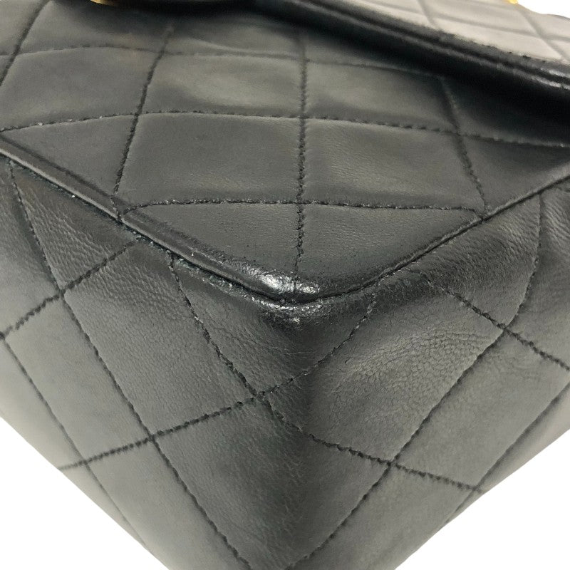 シャネル CHANEL ミニマトラッセ20 A01163 1番台 ブラック GD金具 ラムスキン レディース ショルダーバッグ