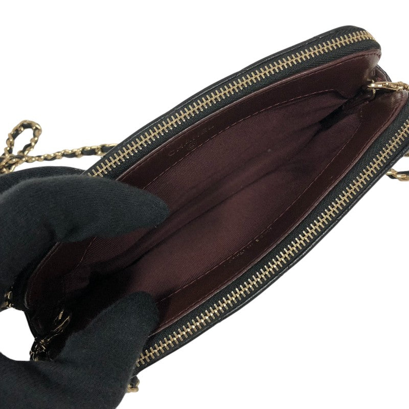 シャネル CHANEL チェーンショルダー A82527 ブラック ゴールド