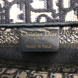 クリスチャン・ディオール Christian Dior オブリークエンブロイダリーブックトートミニ S5573CRIW ネイビー キャンバス レディース ハンドバッグ