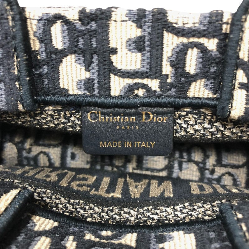 クリスチャン・ディオール Christian Dior ブックトート ミニ S5573CRIW ネイビー ジャガード レディース ハンドバッグ