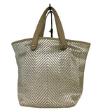 エルメス HERMES チェンナイPM □M刻印 ベージュ シルバー金具 レザー/ポリエステル レディース ハンドバッグ