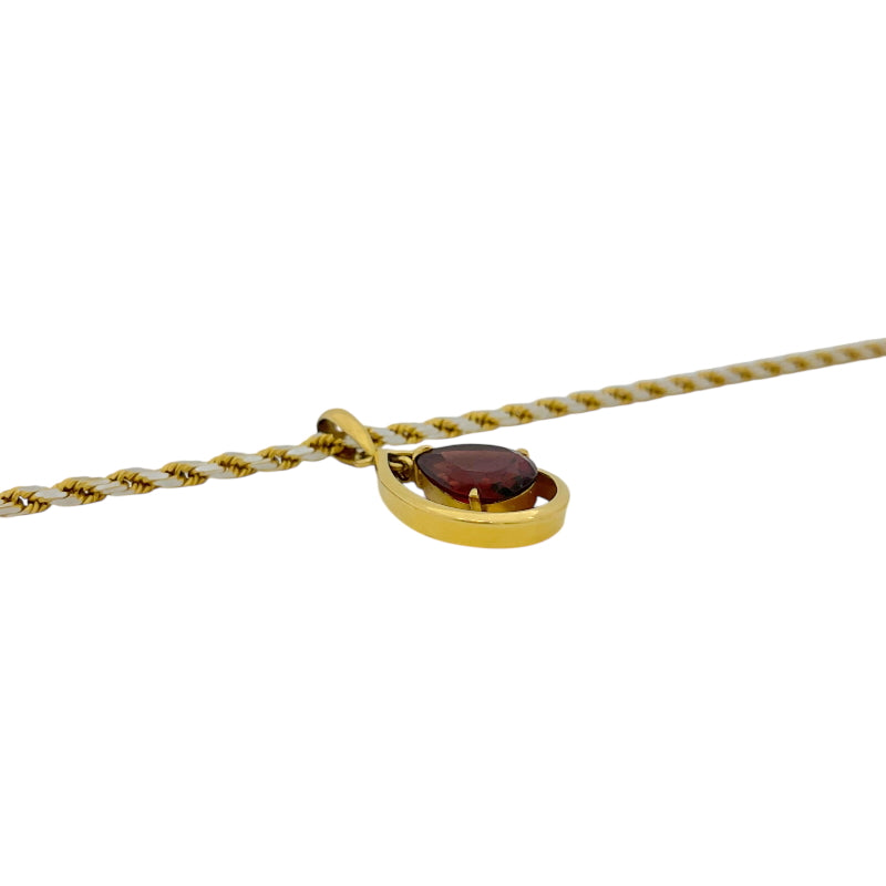 ガーネット ネックレス K18YG ガーネット ジュエリー