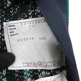 サカイ SACAI バンダナ ニットセーター 22-02695M 1 グリーン×ブラック コットン メンズ セーター
