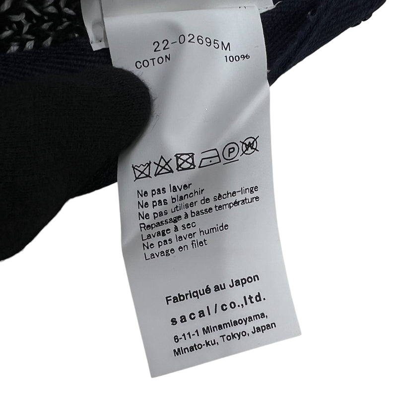 サカイ SACAI バンダナ ニットセーター 22-02695M 1 グリーン×ブラック コットン メンズ セーター