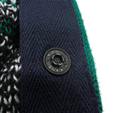 サカイ SACAI バンダナ ニットセーター 22-02695M 1 グリーン×ブラック コットン メンズ セーター
