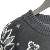 サカイ SACAI バンダナ ニットセーター 22-02695M 2 ブラック×ホワイト コットン100% メンズ セーター