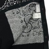 サカイ SACAI バンダナ ニットセーター 22-02695M 2 ブラック×ホワイト コットン100% メンズ セーター