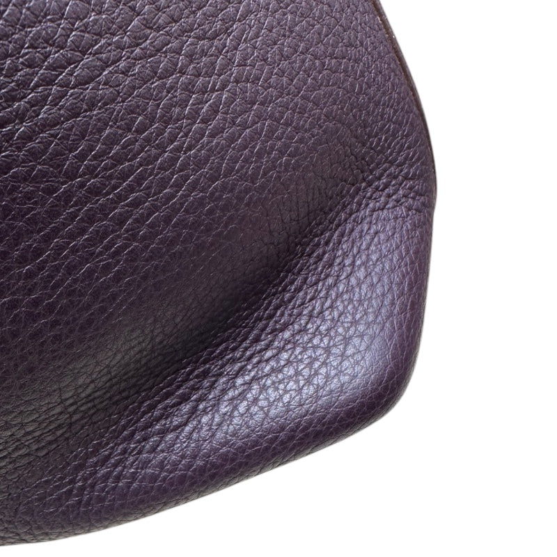 エルメス HERMES ピコタンロックPM　□M刻印　SV金具 プルーン レザー トリヨン レディース ハンドバッグ