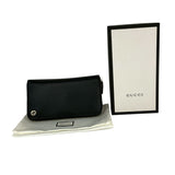 グッチ GUCCI インターロッキングG 長財布 509644 ブラック レザー レディース 長財布