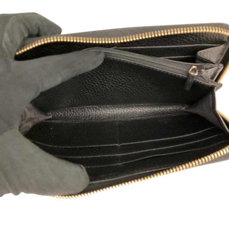 グッチ GUCCI インターロッキングG 長財布 509644 ブラック レザー レディース 長財布