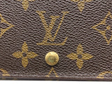 ルイ・ヴィトン LOUIS VUITTON ポルトフォイユ・トレゾール M61736  ブラウン×GD金具 モノグラム ユニセックス 二つ折り財布