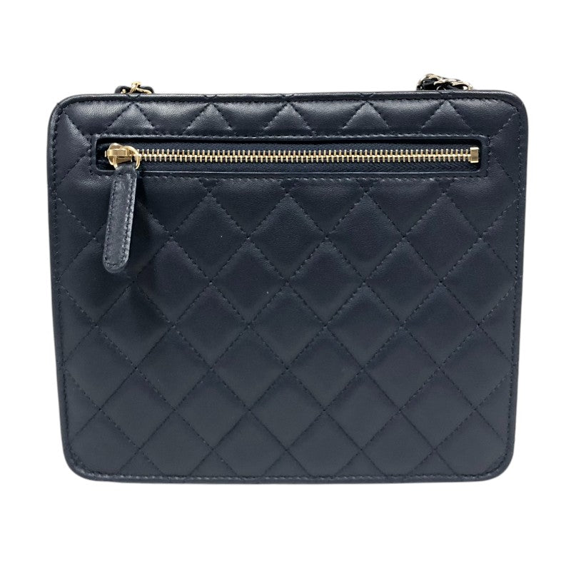 CHANEL オールドシャネル マトラッセ ショルダーバッグ ネイビー シャネル マトラッセ 2WAY チェーンショルダー ネイビー