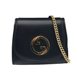 グッチ GUCCI ブロンディ ミディアム チェーンウォレット 725219 ブラック レザー レディース 二つ折り財布