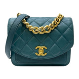 シャネル CHANEL マトラッセ スモールフラップバッグ AS0785 28番台 グリーン ゴールド金具 レザー レディース ショルダーバッグ
