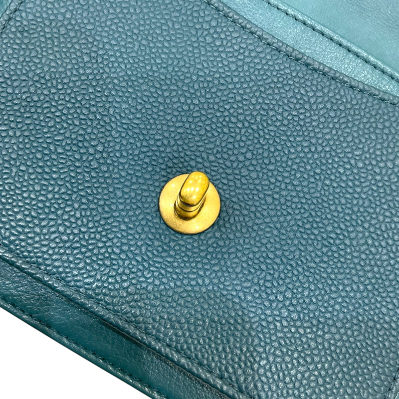 シャネル CHANEL マトラッセ スモールフラップバッグ AS0785 28番台 グリーン ゴールド金具 レザー レディース ショルダーバッグ