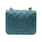 シャネル CHANEL マトラッセ スモールフラップバッグ AS0785 28番台 グリーン ゴールド金具 レザー レディース ショルダーバッグ
