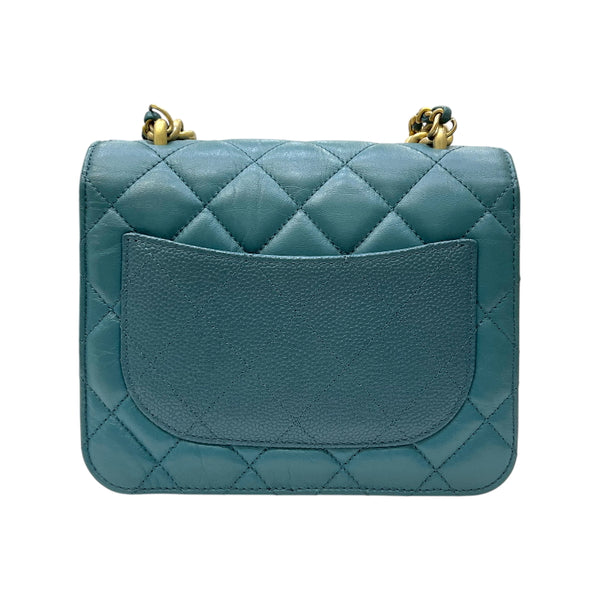 シャネル CHANEL マトラッセ スモールフラップバッグ AS0785 28番台 グリーン ゴールド金具 レザー レディース ショルダーバッグ