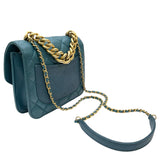 シャネル CHANEL マトラッセ スモールフラップバッグ AS0785 28番台 グリーン ゴールド金具 レザー レディース ショルダーバッグ