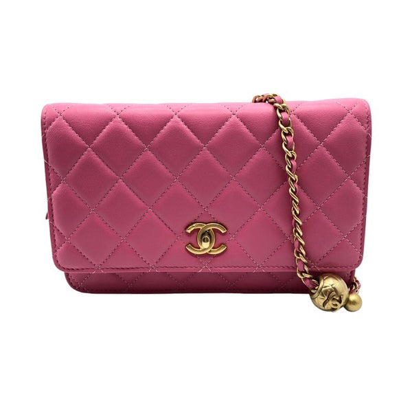 シャネル CHANEL マトラッセチェーンウォレット AP1450 ピンク