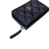 シャネル CHANEL マトラッセ ジップコインパース A84511 19番台 ブラック シルバー金具 ラムスキン レディース コインケース